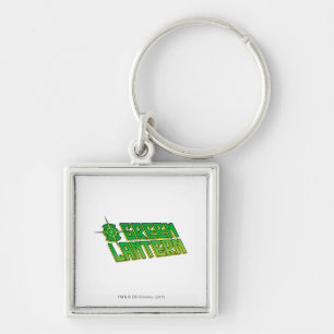 Porte-clés Logo de lanterne verte - incliné