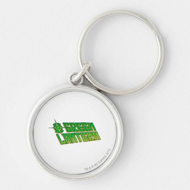 Porte-clés Logo de lanterne verte - incliné (Devant)