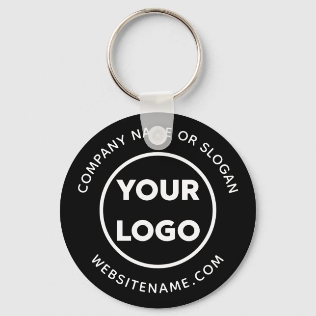 Porte-clés Logo de l'entreprise personnalisée et texte Swag d (Recto)