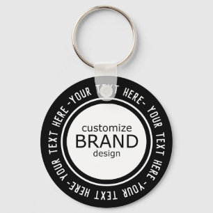 Porte-clés Logo De Marque Noir Et Blanc Porte - clé