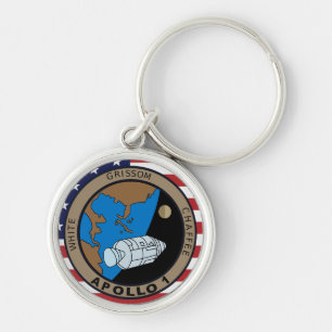 Porte-clés Logo de patchs de mission Apollo 1