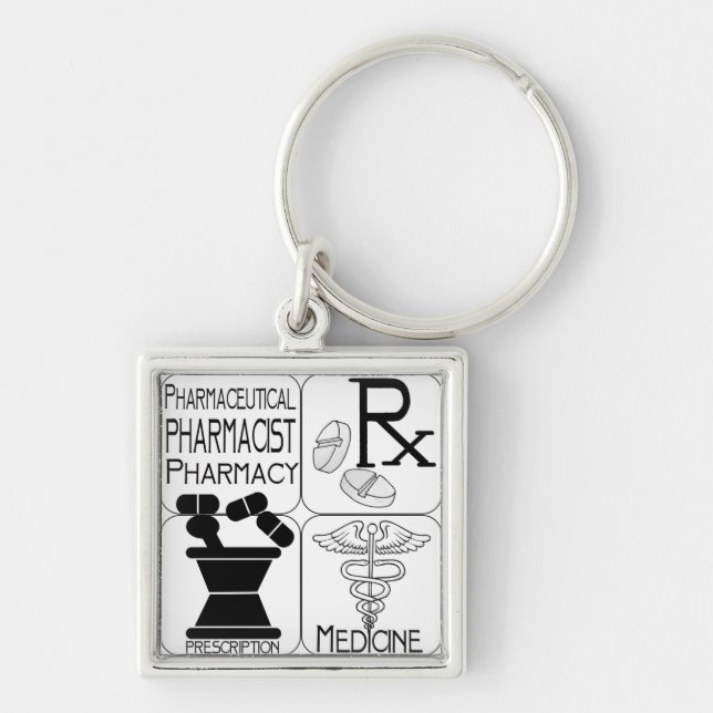 Porte-clés LOGO de pharmacien de pharmacie (Devant)