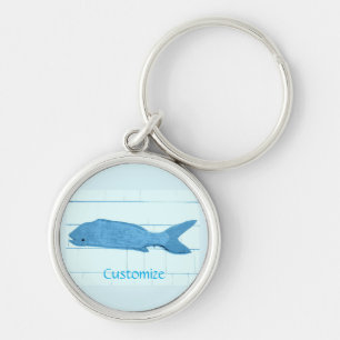 Porte-clés Logo de poisson bleu Thunder_Cove