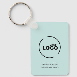 Porte-clés Logo de société moderne Code QR Turquoise clair