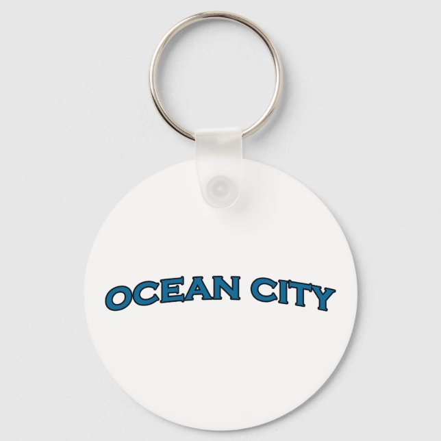 Porte-clés Logo de texte en arc Ocean City Maryland (Recto)