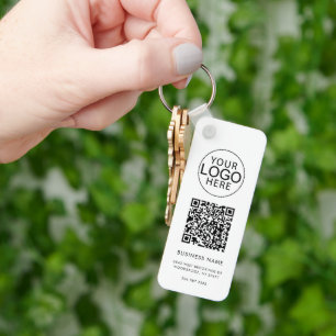 Porte-clés Logo d'entreprise Code QR personnalisé pour la pro