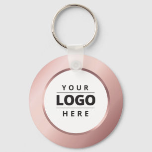 Porte-clés Logo d'entreprise Code QR Rose Gold Employé Porte 