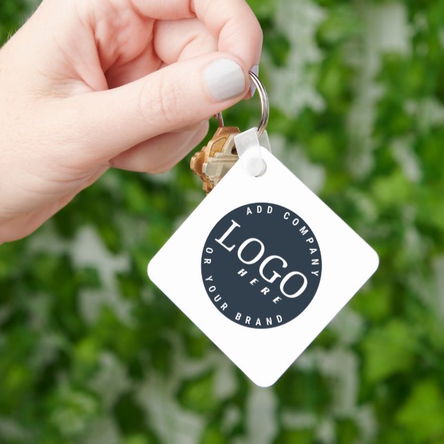 Porte-clés Logo d'entreprise et code QR Employés de l'entrepr (main)
