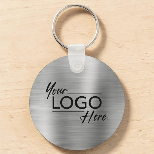 Porte-clés Logo d'entreprise moderne Silver