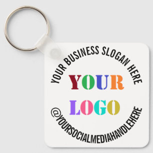 Porte-clés Logo d'entreprise personnalisé Nom du média social