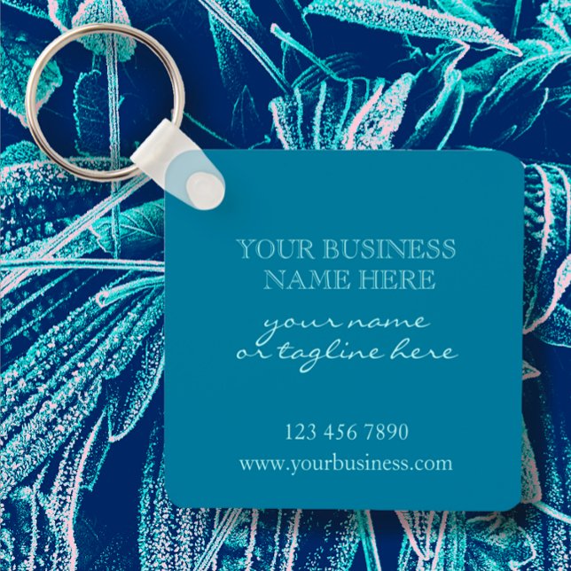 Porte-clés Logo d'entreprise personnalisé Promotionnel Aqua T (Add your logo to this stylish, contemporary, promotional key chain for a great customer marketing )