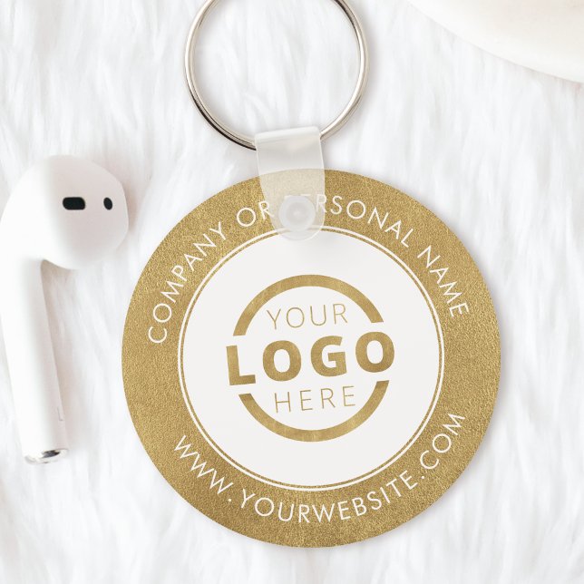 Porte-clés Logo d'entreprise promotionnel Gold personnalisé (Créateur téléchargé)