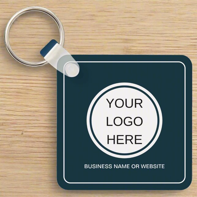 Porte-clés Logo d'entreprise QR Code promotionnel Swag Navy B (Créateur téléchargé)
