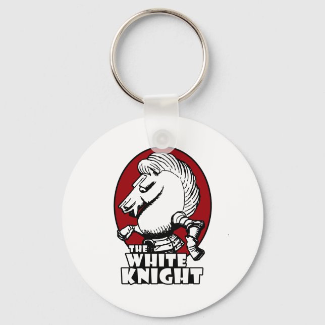 Porte-clés Logo du chevalier blanc rouge (Recto)