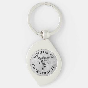 Porte-clés Logo du Docteur en Chiropratique sur Arrière - pla