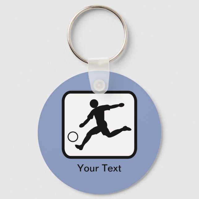 Porte-clés Logo du joueur de football personnalisable (footba (Recto)