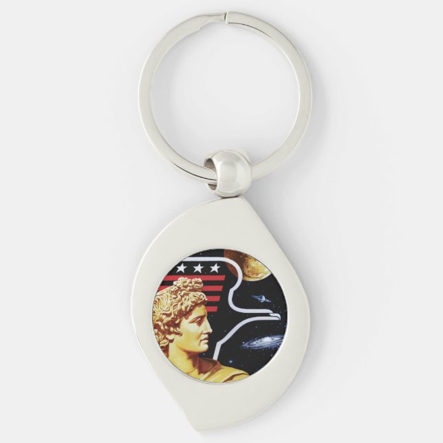 Porte-clés Logo du patch de mission Apollo 17 NASA (Devant)