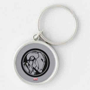 Porte-clés Logo du profil d'Iron Man