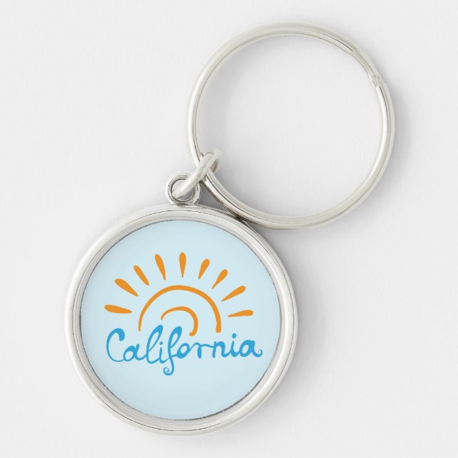 Porte-clés Logo ensoleillé de la Californie (Devant)