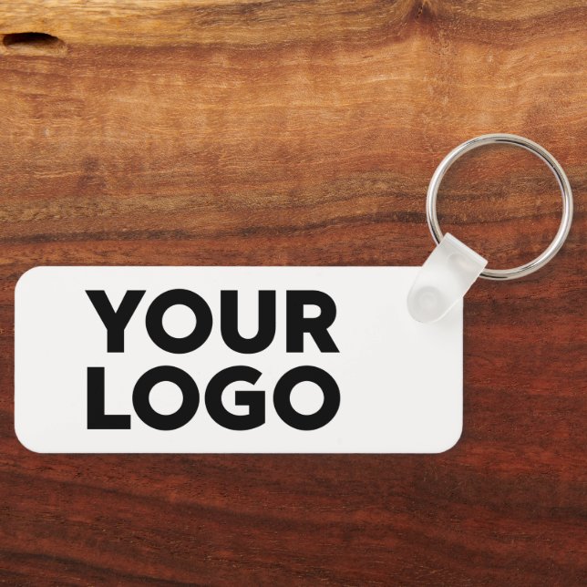 Porte-clés Logo et texte de votre entreprise Swag (Recto)