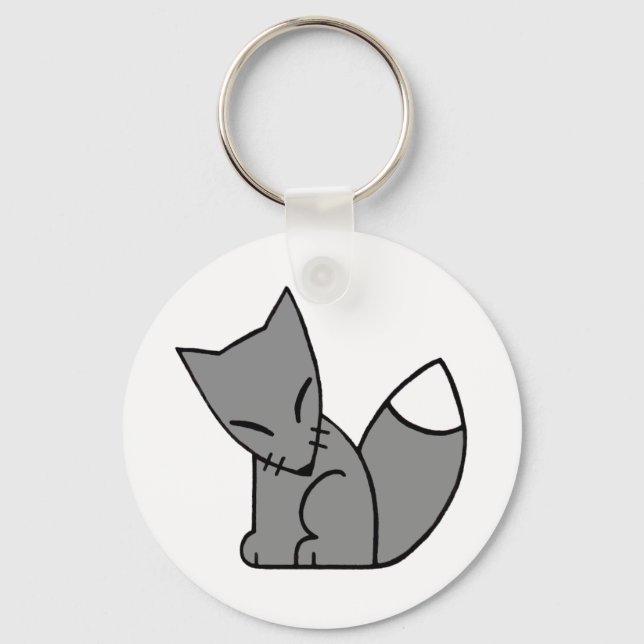 Porte-clés Logo Fox (gris) (Recto)
