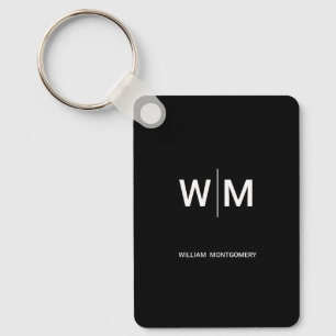 Porte-clés Logo Marque Noire   Entreprise Commerciale Société