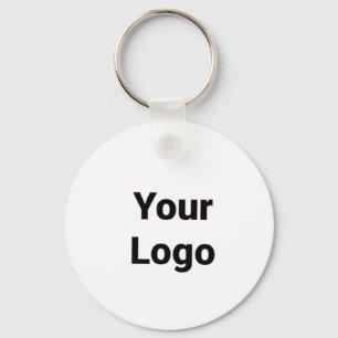 Porte-clés Logo personnalisé simple et élégant ici société