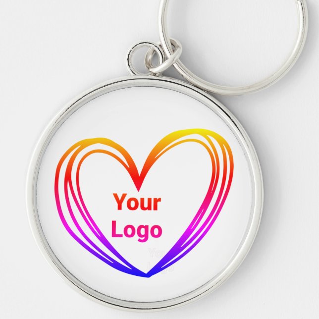 Porte-clés Logo personnalisé simple et élégant ici société cl (Devant)