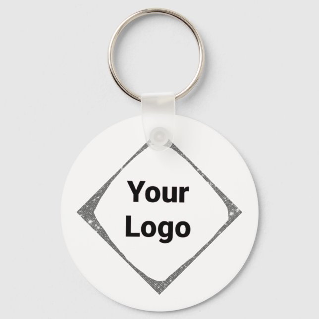 Porte-clés Logo personnalisé simple et élégant ici société g (Recto)