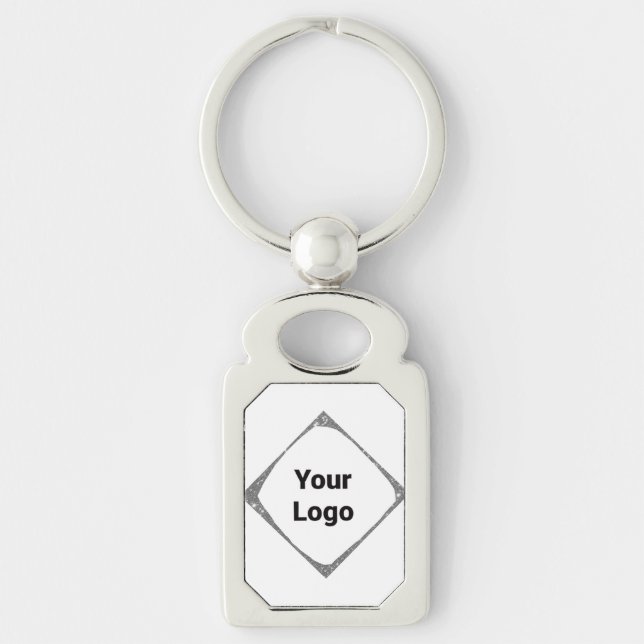 Porte-clés Logo personnalisé simple et élégant ici société g (Devant)