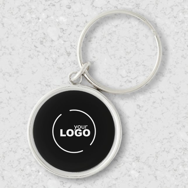 Porte-clés Logo professionnel moderne pour entreprise Noir (Créateur téléchargé)