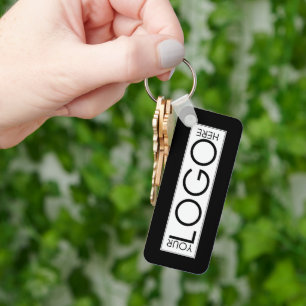 Porte-clés Logo professionnel Promo QR Code noir