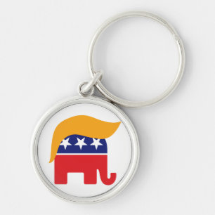 Porte-clés Logo républicain Donald Trump pour éléphants