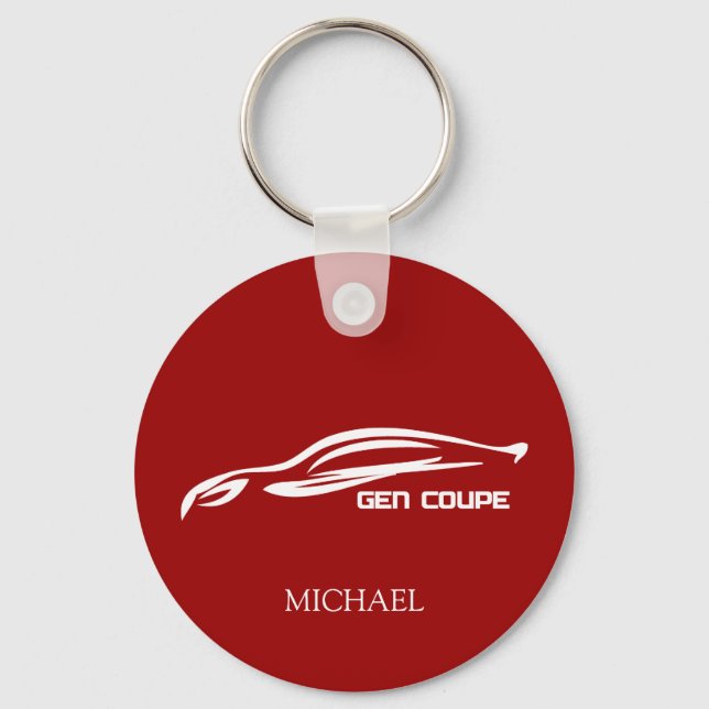 Porte-clés Logo Silhouette Blanc Coupe Gen (Recto)