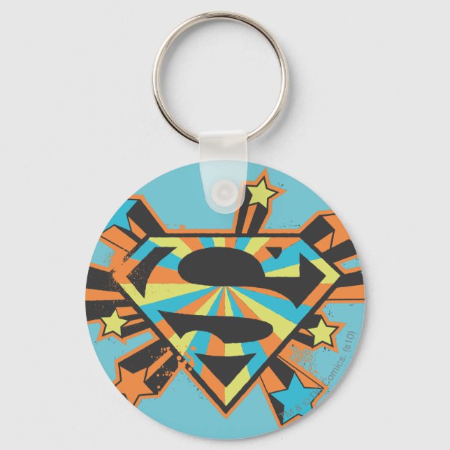 Porte-clés Logo Supergirl Colorful Stars (Recto)