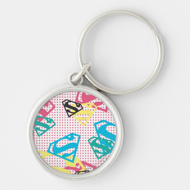 Porte-clés Logo Supergirl Motif & Pois (Devant)