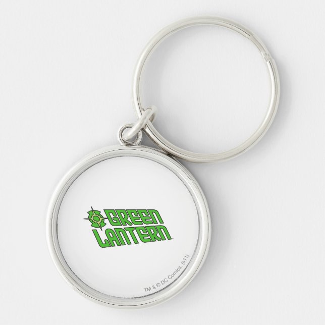 Porte-clés Logo vert lanterne rayé (Devant)