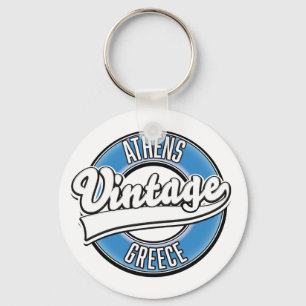 Porte-clés Logo vintage d'Athènes Grèce