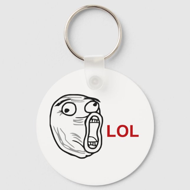 Porte-clés LOL Laugh Out Loud Rage Face Meme (Recto)