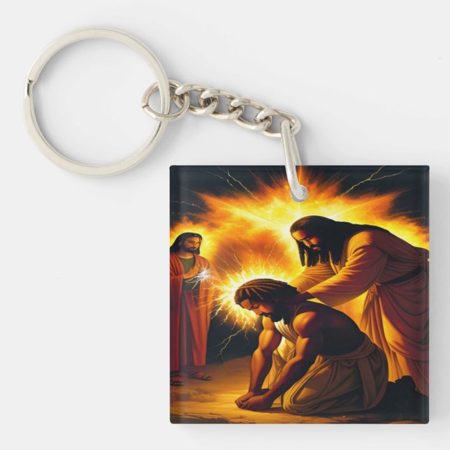 Porte-clés L'onction Porte - clé de l'art chrétien (Devant)