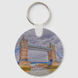 Porte-clés Londres, Angleterre Tower Bridge & Thames River