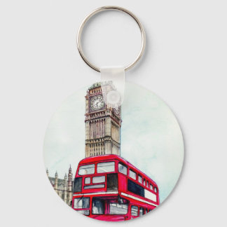 Porte-clés Londres Bus et Big Ben