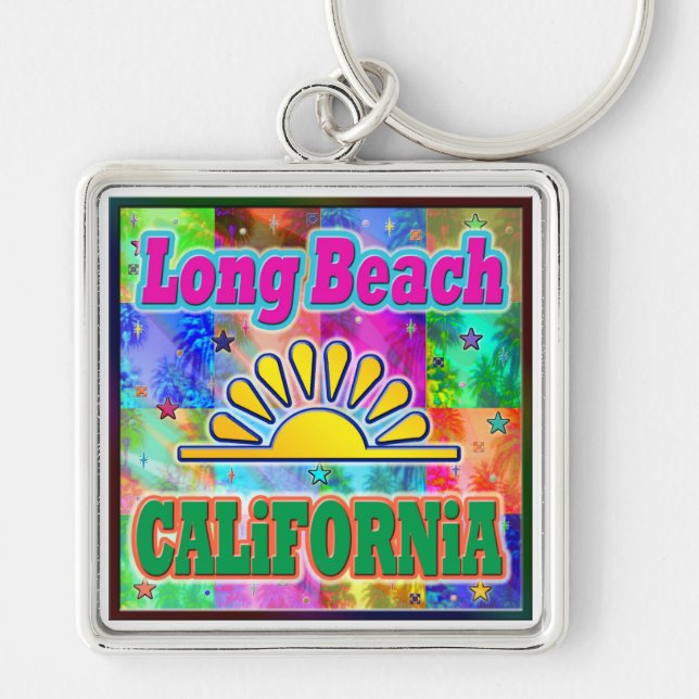 Porte-clés Long Beach Sun & Palms Porte - clé (Devant)