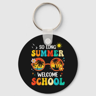 Porte-clés Long Summer Welcome School Retro Groovy Back To