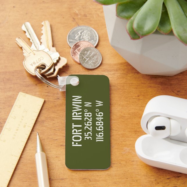 Porte-clés Longitude de la latitude de Fort Irwin (Bureau)