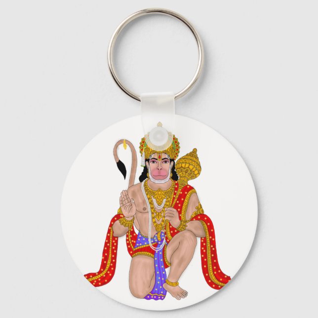 Porte-clés Lord Hanuman Keyring – Spiritual Keychain for Ever (Recto)