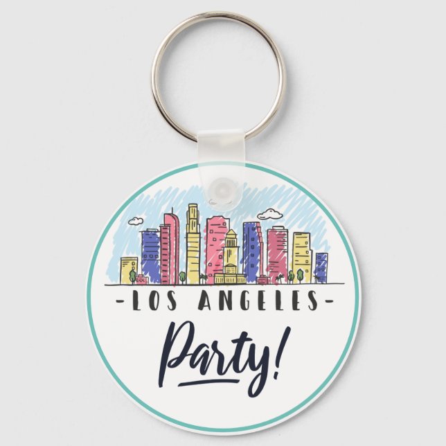 Porte-clés Los Angeles Party (Recto)