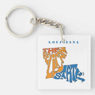 Porte-clés Louisiane surnom Word Art