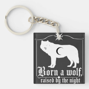 Porte-clés Loup céleste sombre silhouette Art gothique