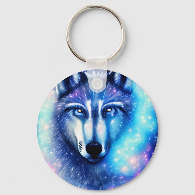 Porte-clés Loup cosmique (Recto)